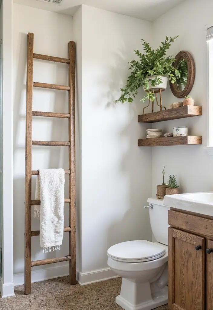 25 Bohemian Bathroom Decor Ideas That Wow Guests - 8. Upcycled Decor