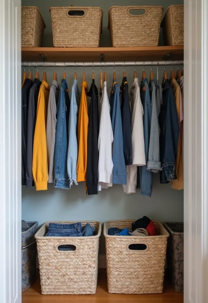 25 Bohemian Dorm Room Ideas Perfect for Small Spaces 22 25 Bohemian Dorm Room Ideas Perfect for Small Spaces - 22. Maximize Closet Space