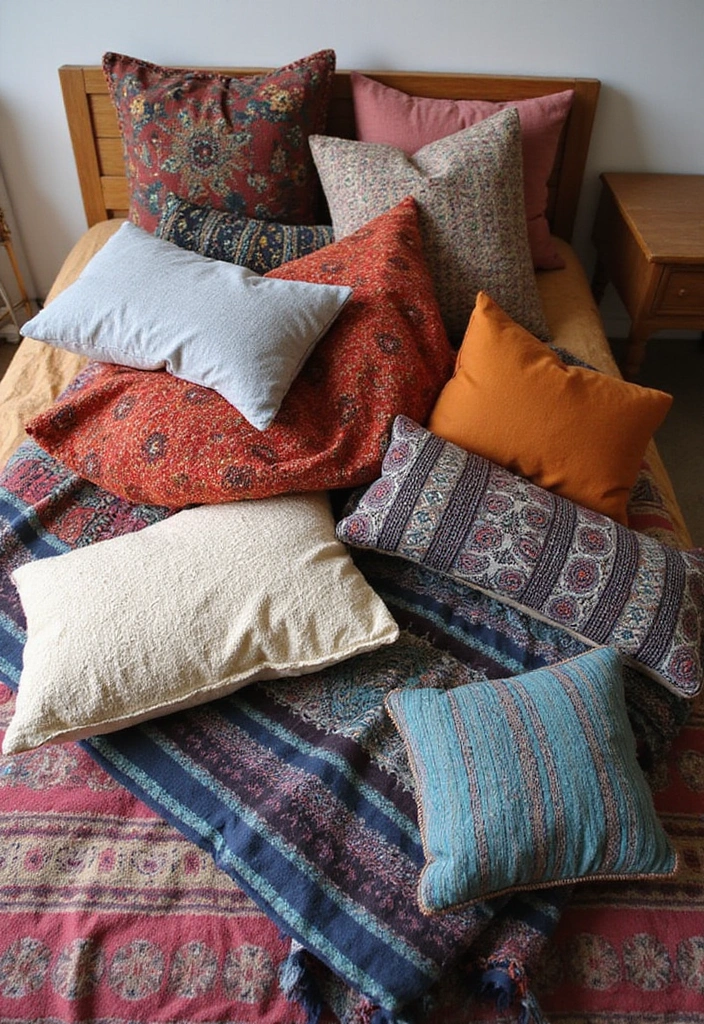 25 Bohemian Dorm Room Ideas Perfect for Small Spaces 5 25 Bohemian Dorm Room Ideas Perfect for Small Spaces - 5. Eclectic Mix of Textiles