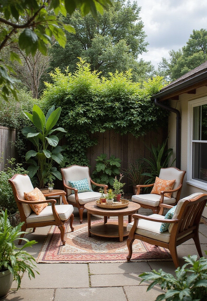 25 Bohemian Patio Decor Ideas for a Relaxed Outdoor Space 2 25 Bohemian Patio Decor Ideas for a Relaxed Outdoor Space - 2. Vintage Boho Furniture