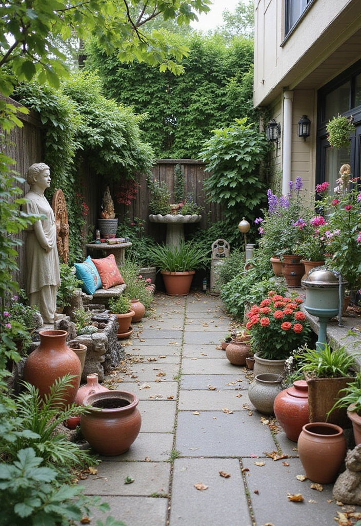 25 Bohemian Patio Decor Ideas for a Relaxed Outdoor Space 6 25 Bohemian Patio Decor Ideas for a Relaxed Outdoor Space - 6. Eclectic Garden Accessories