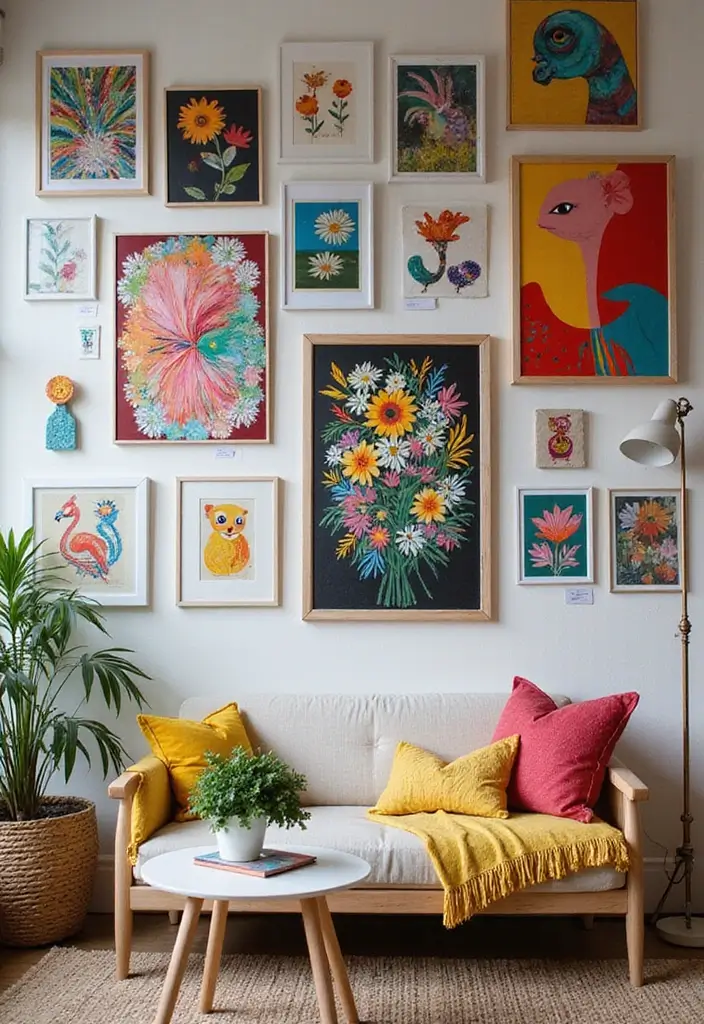 25 Bohemian Room Decor Ideas That Instantly Upgrade Your Space - 13. Colorful Paintings and Prints