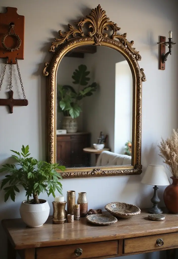 25 Bohemian Room Decor Ideas That Instantly Upgrade Your Space - 15. Vintage Mirrors