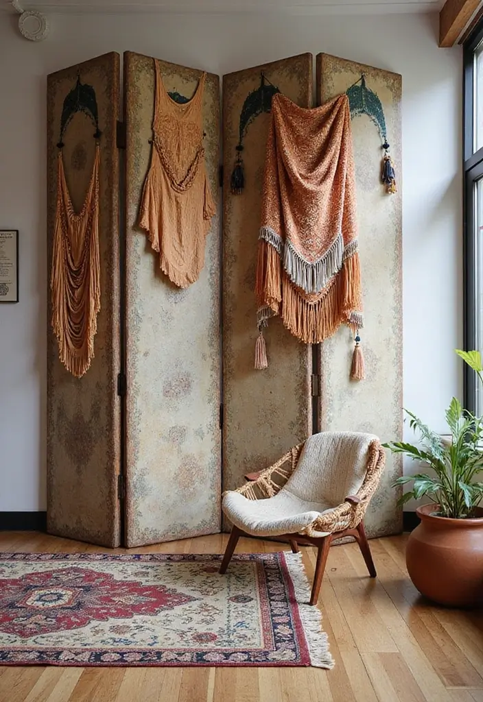 25 Bohemian Room Decor Ideas That Instantly Upgrade Your Space - 19. Unique Room Dividers
