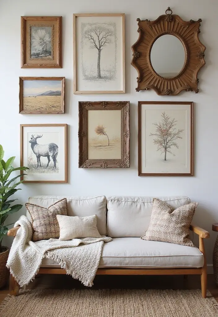 25 Bohemian Room Decor Ideas That Instantly Upgrade Your Space - 7. Upcycled Wall Art