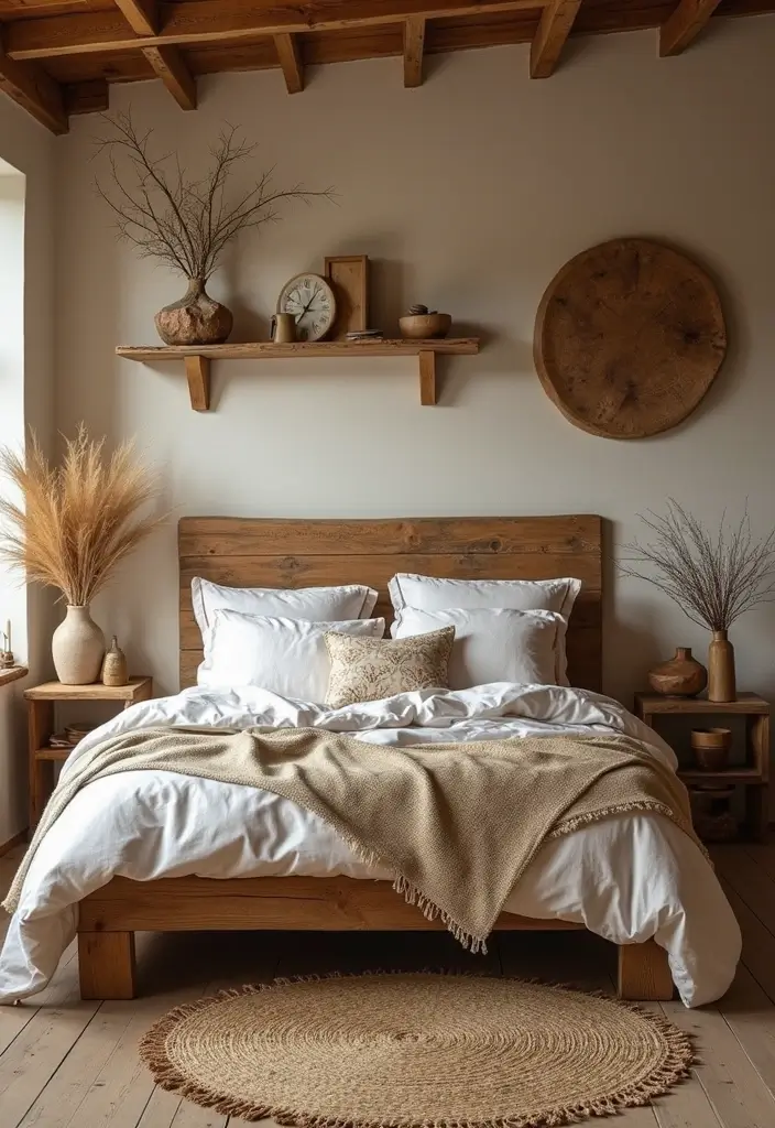 25 Bohemian Slaapkamer Ideas You’ll Want to Copy 10 25 Bohemian Slaapkamer Ideas You’ll Want to Copy - 10. Natural Wood Accents