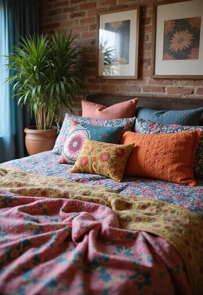 25 Bohemian Slaapkamer Ideas You’ll Want to Copy 11 25 Bohemian Slaapkamer Ideas You’ll Want to Copy - 11. Colorful Bed Linens