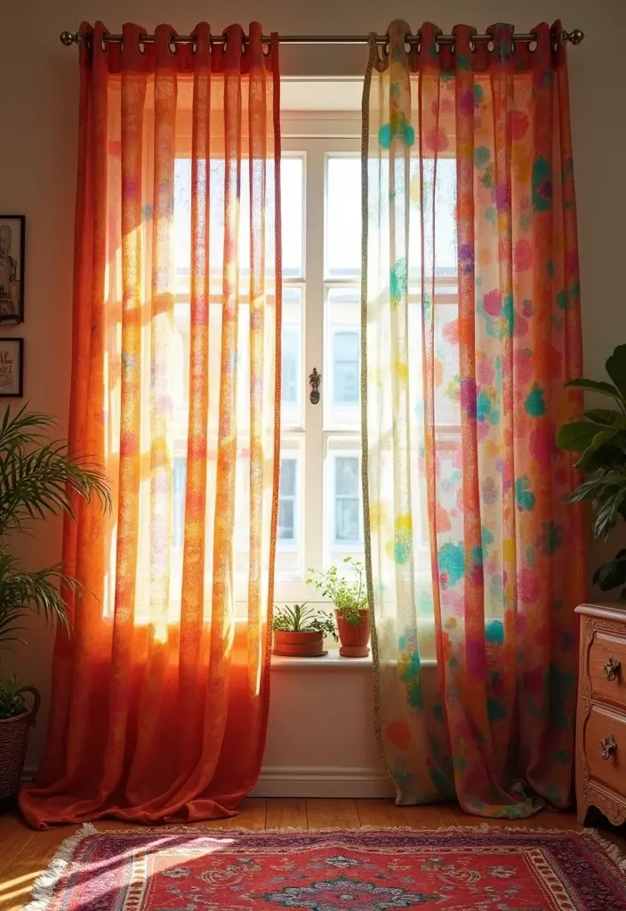 25 Bohemian Slaapkamer Ideas You’ll Want to Copy 19 25 Bohemian Slaapkamer Ideas You’ll Want to Copy - 19. Playful Colorful Curtains