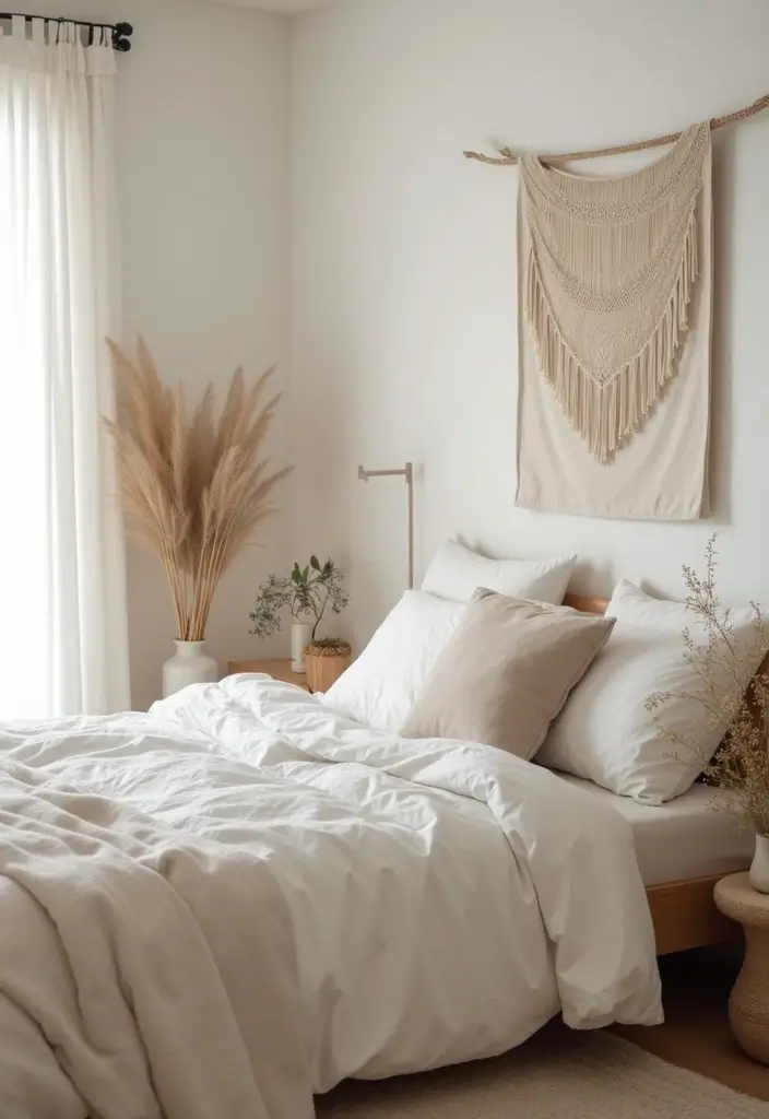 25 Bohemian Slaapkamer Ideas You’ll Want to Copy 25 25 Bohemian Slaapkamer Ideas You’ll Want to Copy - 25. Embrace Minimalist Bohemian Style