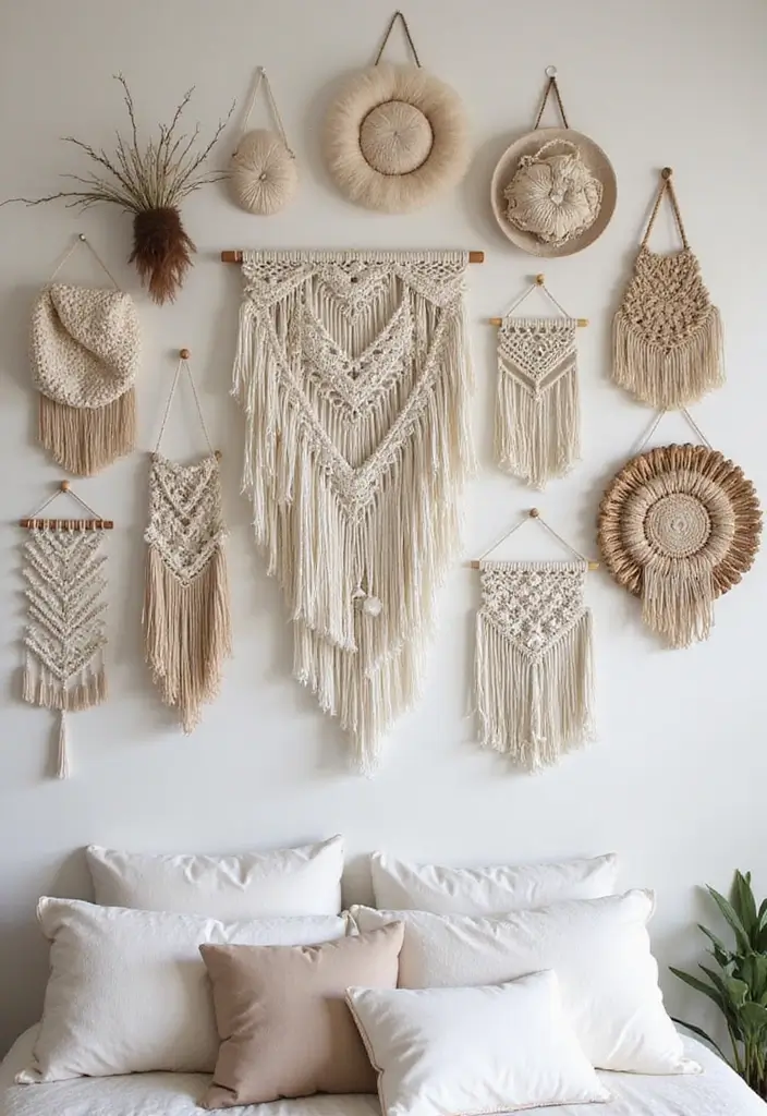 25 Bohemian Slaapkamer Ideas You’ll Want to Copy 8 25 Bohemian Slaapkamer Ideas You’ll Want to Copy - 8. Personalizable Wall Hangings