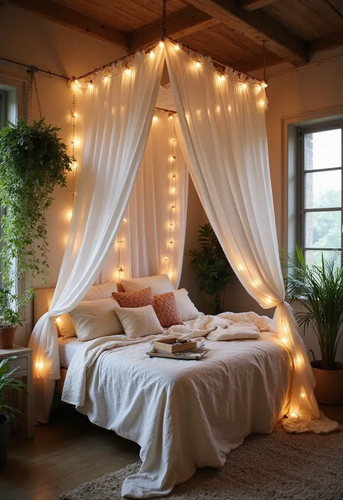 25 Bohemian Slaapkamer Ideas You’ll Want to Copy 9 25 Bohemian Slaapkamer Ideas You’ll Want to Copy - 9. Dreamy Canopy Beds