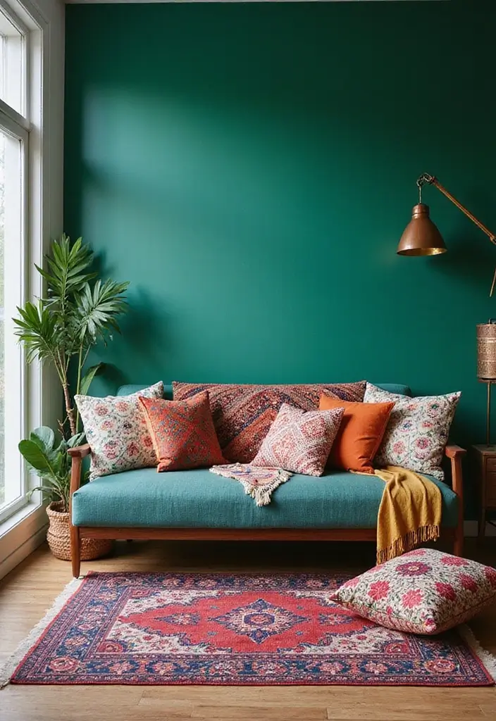25 Bohemian Studio Apartment Inspirations That Work 1 25 Bohemian Studio Apartment Inspirations That Work - 1. Vibrant Color Palettes