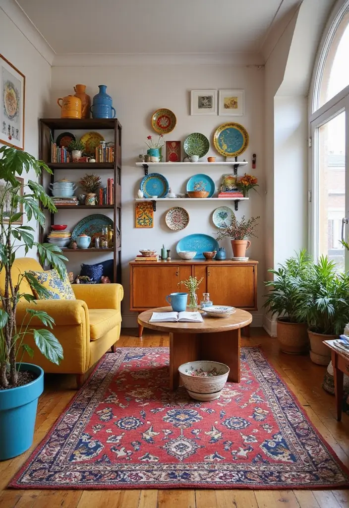 25 Bohemian Studio Apartment Inspirations That Work 21 25 Bohemian Studio Apartment Inspirations That Work - 21. Retro Accents