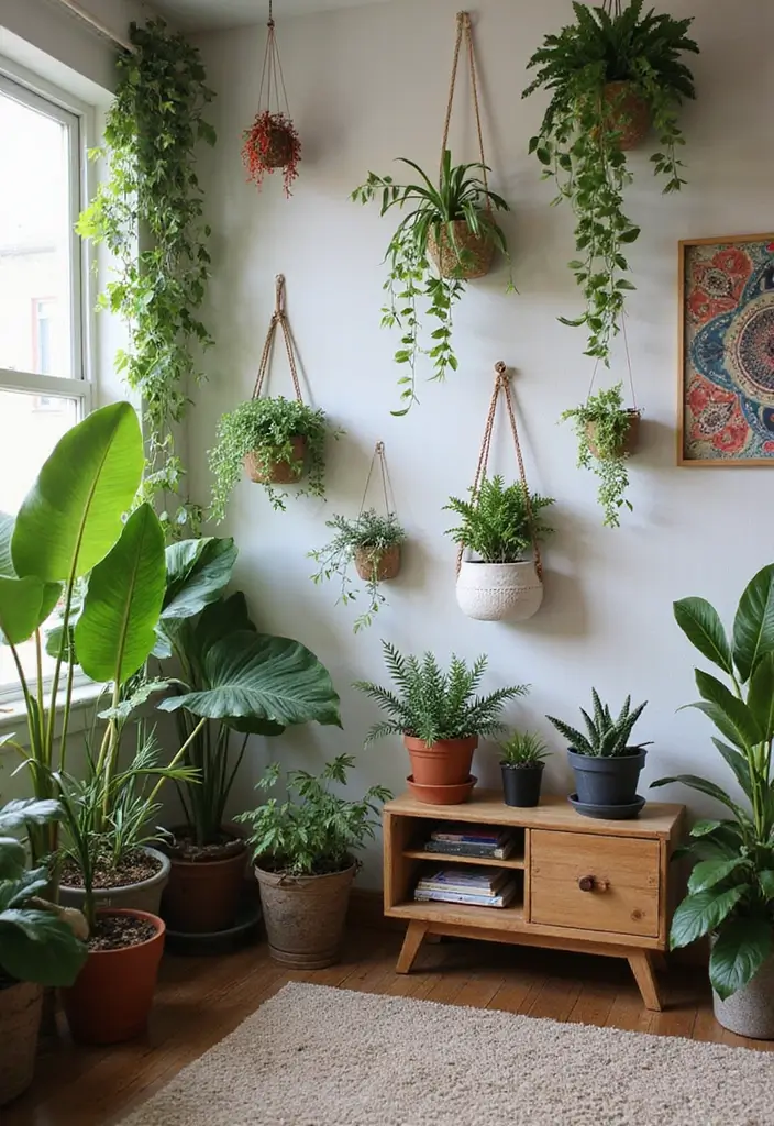 25 Bohemian Studio Apartment Inspirations That Work 4 25 Bohemian Studio Apartment Inspirations That Work - 4. Indoor Plants Galore