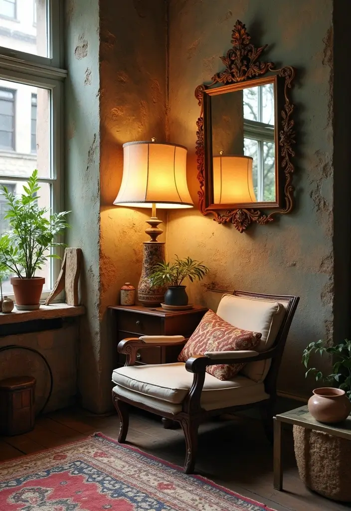 25 Bohemian Studio Apartment Inspirations That Work 7 25 Bohemian Studio Apartment Inspirations That Work - 7. Vintage Finds