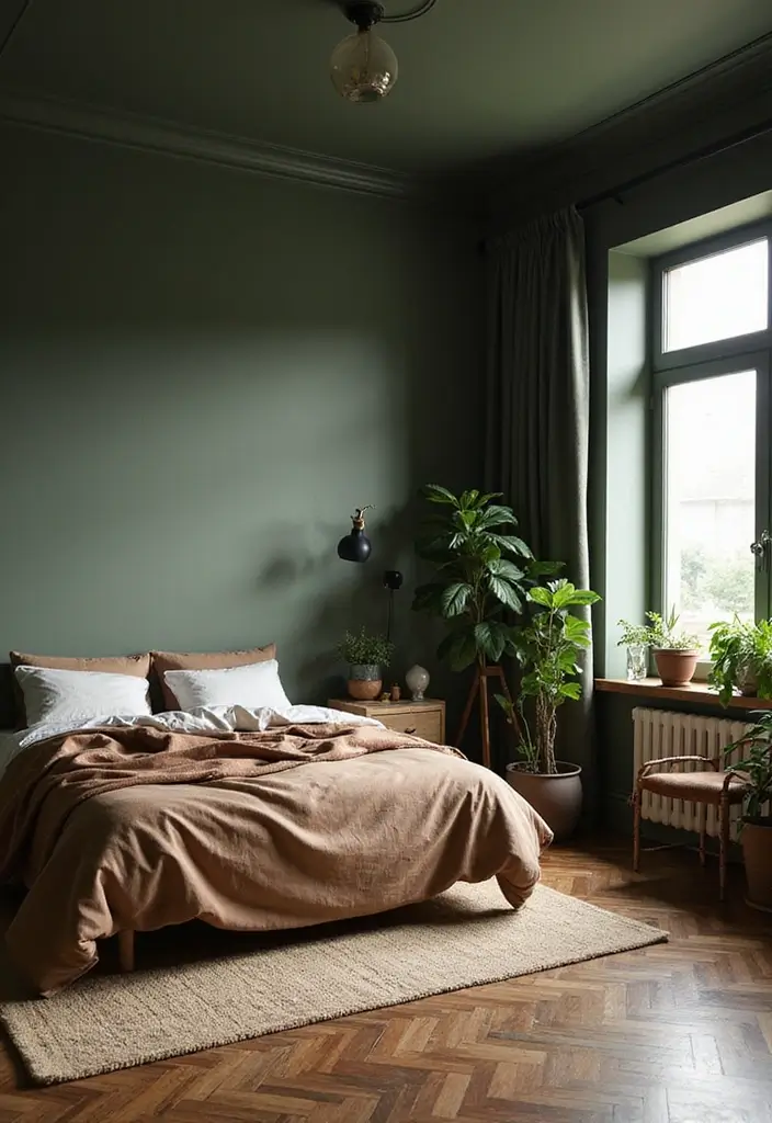 25 Dark Bohemian Bedroom Ideas for Moody Aesthetics 3 25 Dark Bohemian Bedroom Ideas for Moody Aesthetics - 3. Earthy Color Palette