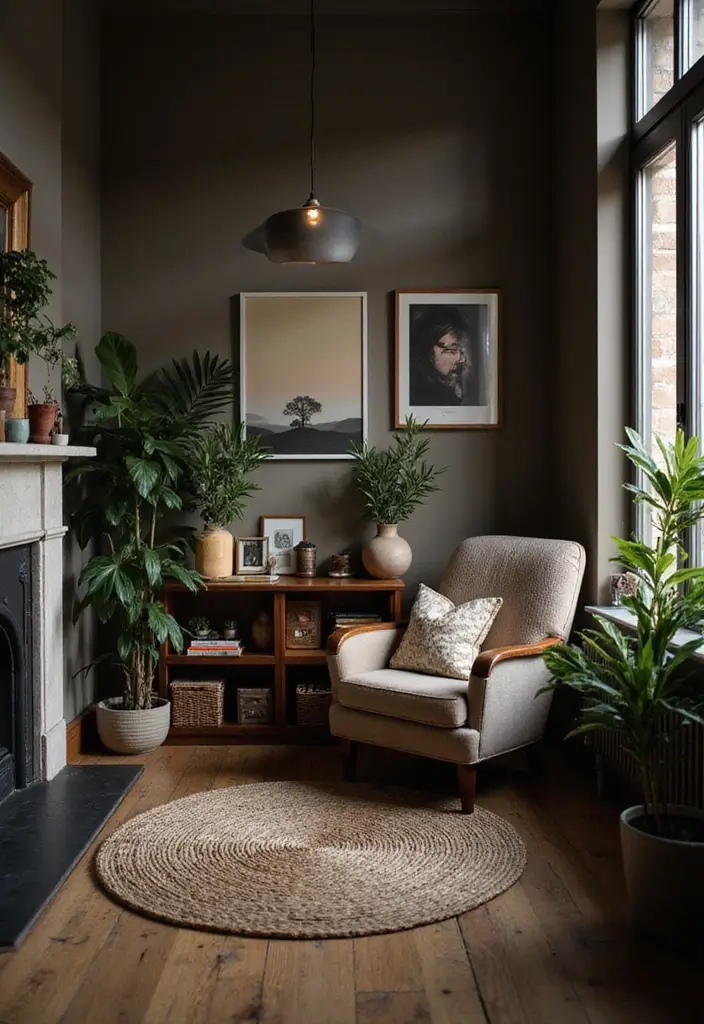 25 Dark Bohemian Living Room Designs That Wow 14 25 Dark Bohemian Living Room Designs That Wow - 14. Cozy Nooks for Relaxation