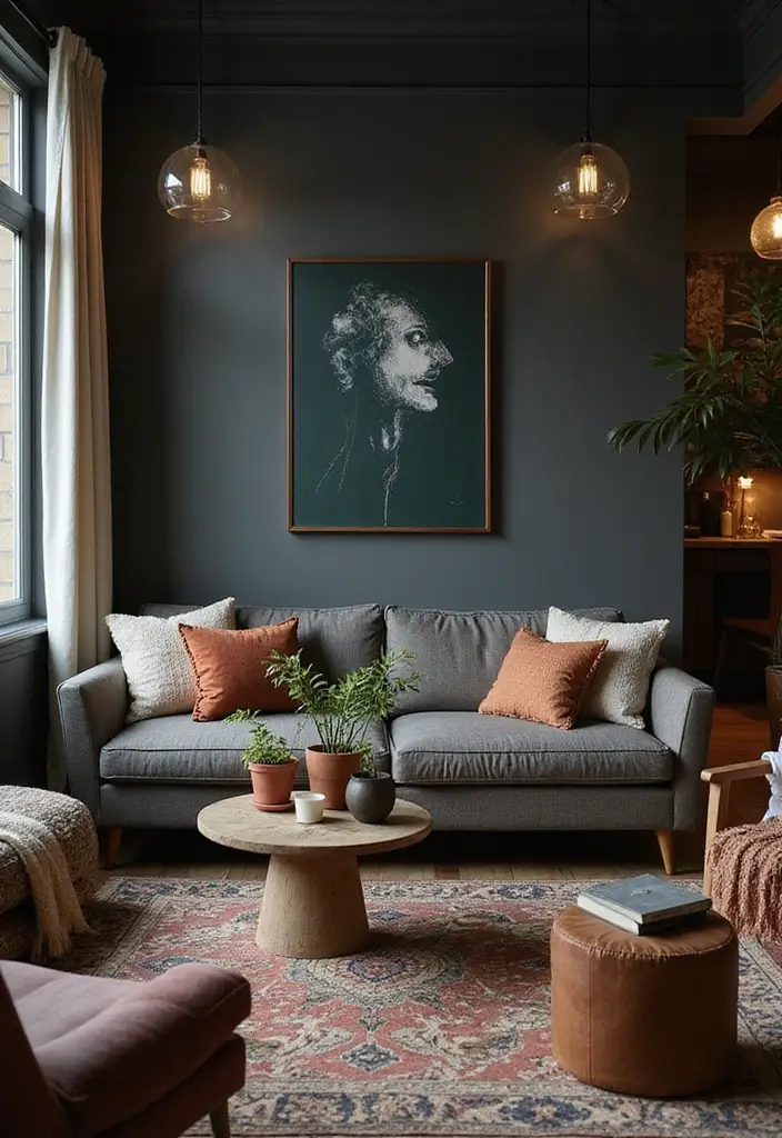 25 Dark Bohemian Living Room Designs That Wow 23 25 Dark Bohemian Living Room Designs That Wow - 23. Emphasizing Comfort Over Conformity