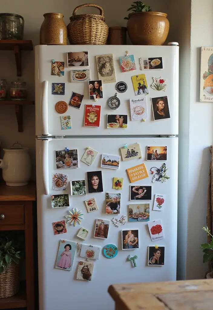 25 Kitchen Bohemian Decor Ideas You’ll Fall in Love With 16 25 Kitchen Bohemian Decor Ideas You’ll Fall in Love With - 16. Fun Magnets and Décor on the Fridge