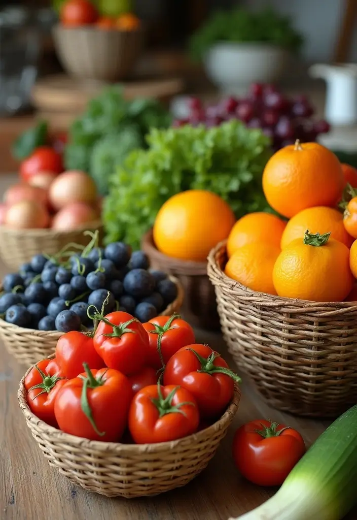 25 Kitchen Bohemian Decor Ideas You’ll Fall in Love With 20 25 Kitchen Bohemian Decor Ideas You’ll Fall in Love With - 20. Colorful Fruit and Veggie Displays