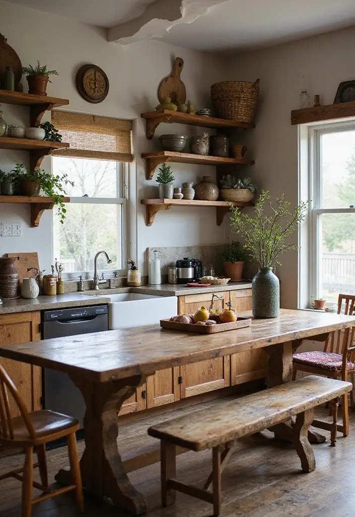 25 Kitchen Bohemian Decor Ideas You’ll Fall in Love With 5 25 Kitchen Bohemian Decor Ideas You’ll Fall in Love With - 5. Rustic Wooden Elements