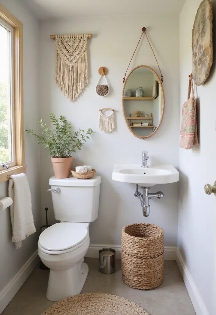 25 Small Bathroom Bohemian Decor Ideas That Maximize Style 12 25 Small Bathroom Bohemian Decor Ideas That Maximize Style - 12. Handmade Touches