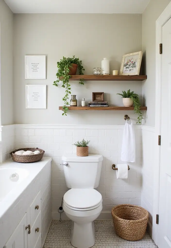 25 Small Bathroom Bohemian Decor Ideas That Maximize Style 16 25 Small Bathroom Bohemian Decor Ideas That Maximize Style - 16. Creative Wall Storage