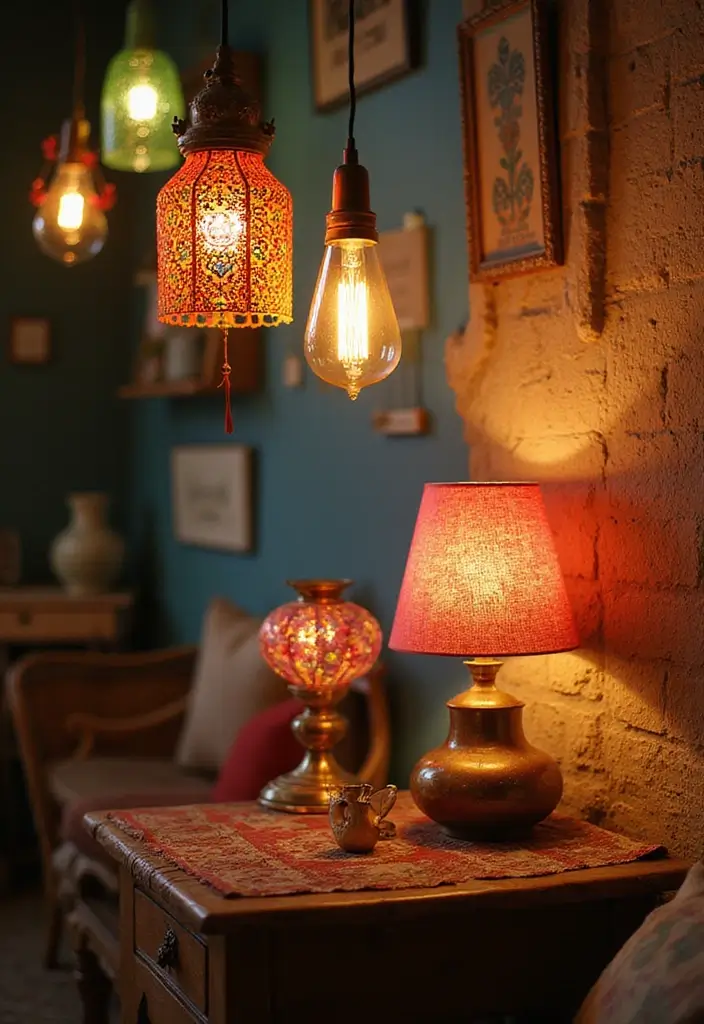 26 Bohemian Apartment Decor Tips You’ll Want to Try 15 26 Bohemian Apartment Decor Tips You’ll Want to Try - 15. Use Funky Lighting