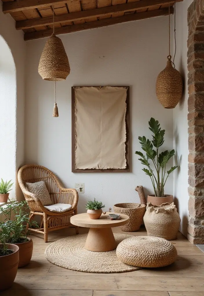 26 Bohemian Apartment Decor Tips You’ll Want to Try 8 26 Bohemian Apartment Decor Tips You’ll Want to Try - 8. Use Natural Materials