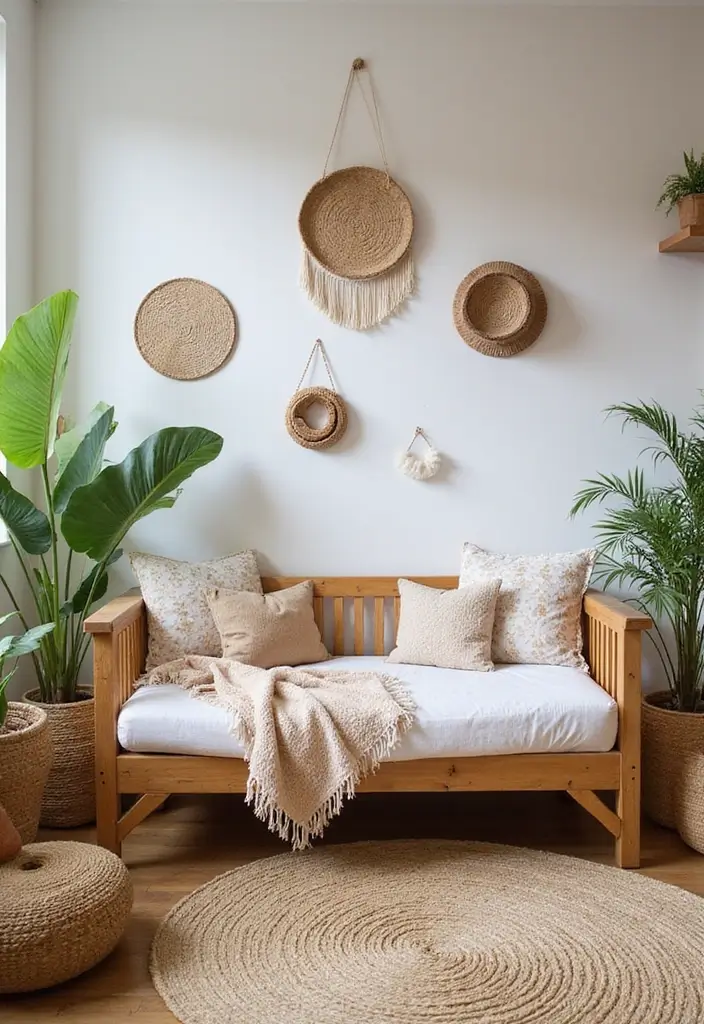 26 Bohemian Daybed Ideas That Feel Cozy and Inviting 2 26 Bohemian Daybed Ideas That Feel Cozy and Inviting - 2. Incorporate Natural Elements