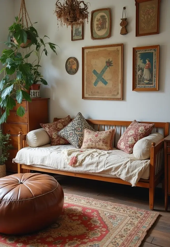 26 Bohemian Daybed Ideas That Feel Cozy and Inviting 6 26 Bohemian Daybed Ideas That Feel Cozy and Inviting - 6. Mix and Match Furniture