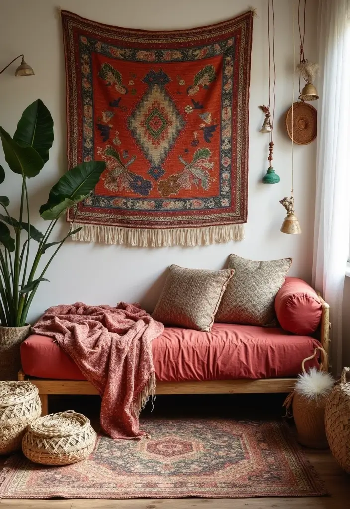 26 Bohemian Daybed Ideas That Feel Cozy and Inviting 7 26 Bohemian Daybed Ideas That Feel Cozy and Inviting - 7. Embrace Eclectic Accessories