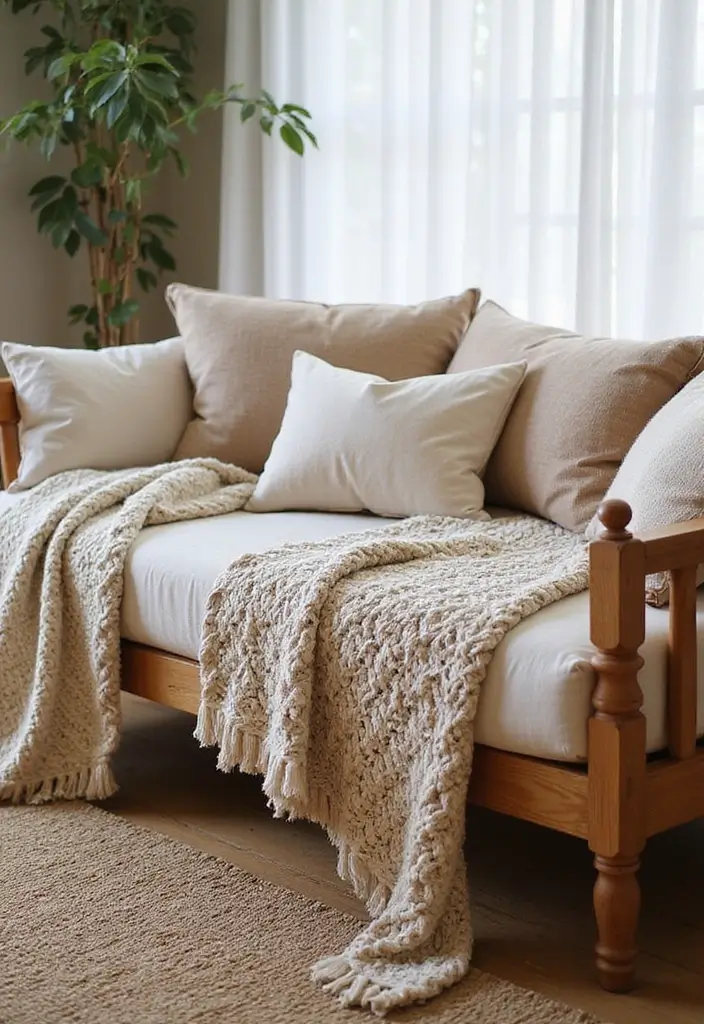 26 Bohemian Daybed Ideas That Feel Cozy and Inviting 8 26 Bohemian Daybed Ideas That Feel Cozy and Inviting - 8. Cozy Up with a Throw Blanket