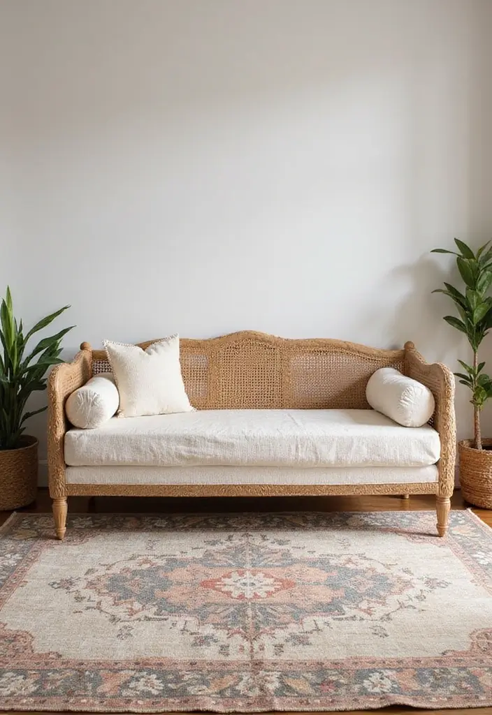 26 Bohemian Daybed Ideas That Feel Cozy and Inviting 9 26 Bohemian Daybed Ideas That Feel Cozy and Inviting - 9. Layered Rugs for Added Warmth