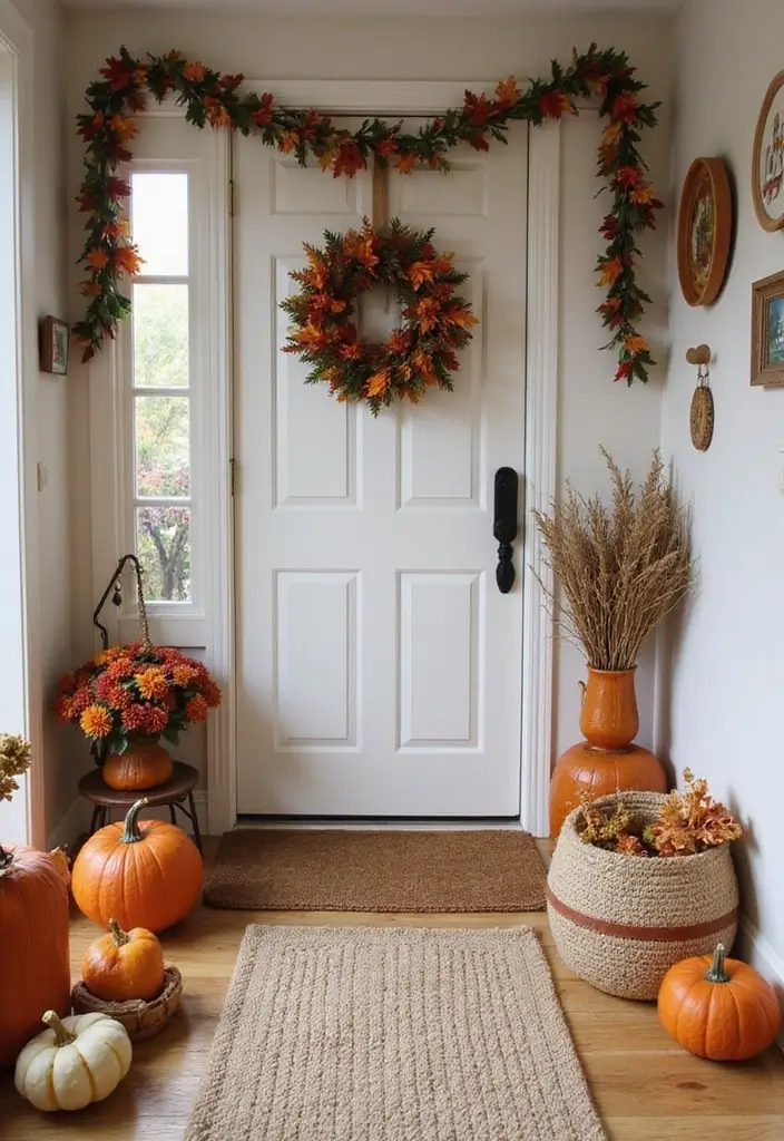 26 Bohemian Entryway Ideas That Make a First Impression - 17. Seasonal Decor Changes