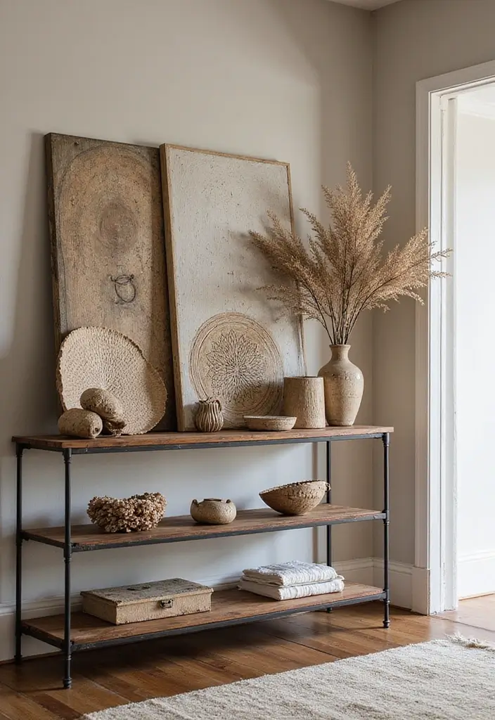 26 Bohemian Entryway Ideas That Make a First Impression - 21. Handcrafted Elements