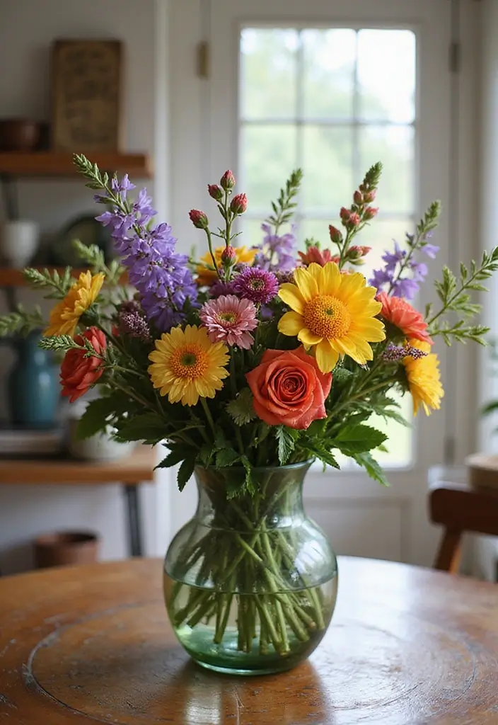 26 Bohemian Entryway Ideas That Make a First Impression - 26. Seasonal Blooms