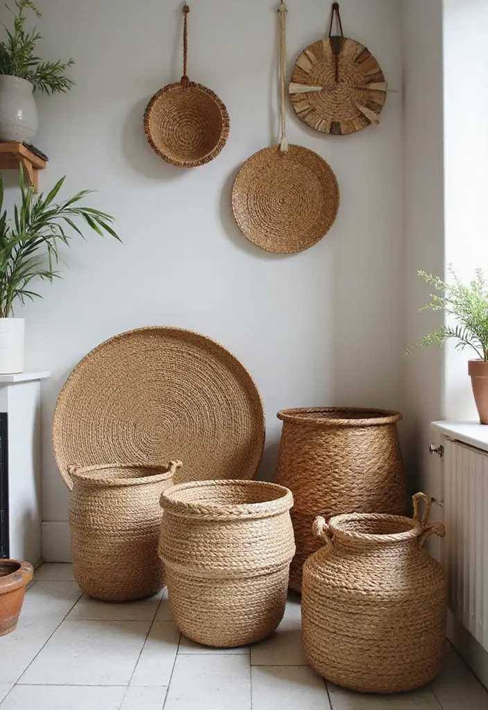 26 Bohemian Laundry Room Ideas That Look Stylish 1 26 Bohemian Laundry Room Ideas That Look Stylish - 1. Woven Baskets for Storage