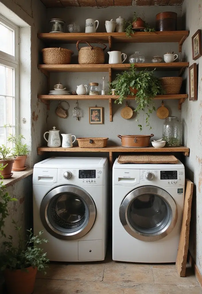 26 Bohemian Laundry Room Ideas That Look Stylish 15 26 Bohemian Laundry Room Ideas That Look Stylish - 15. Vintage Finds and Antiques