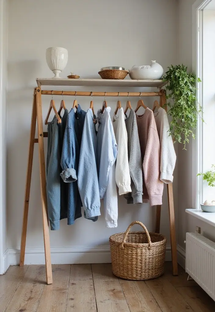 26 Bohemian Laundry Room Ideas That Look Stylish 16 26 Bohemian Laundry Room Ideas That Look Stylish - 16. Functional Drying Racks
