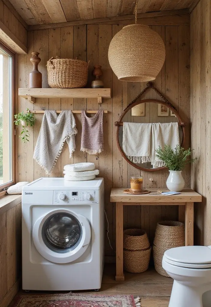 26 Bohemian Laundry Room Ideas That Look Stylish 20 26 Bohemian Laundry Room Ideas That Look Stylish - 20. Textured Wall Treatments