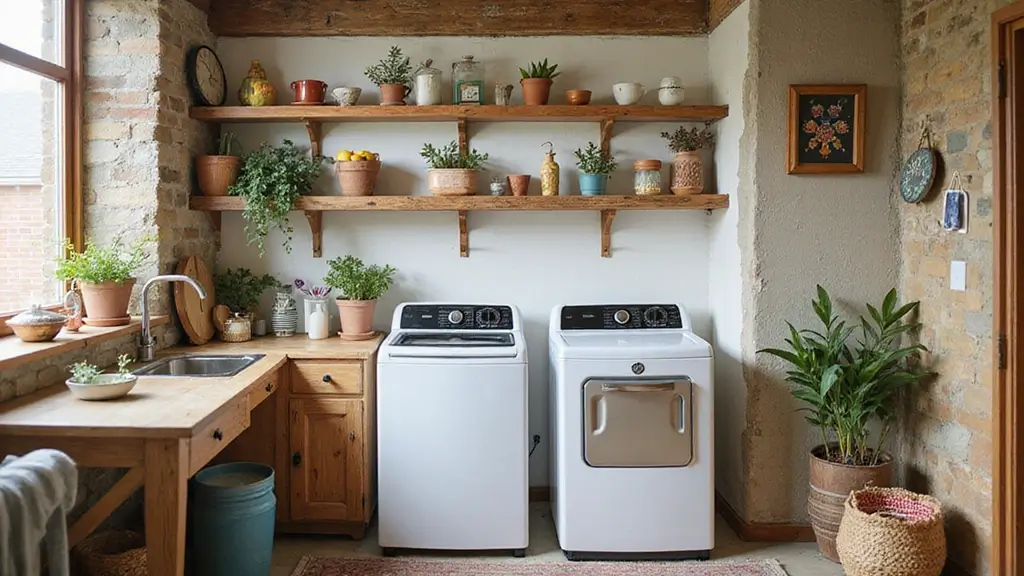 26 Bohemian Laundry Room Ideas That Look Stylish