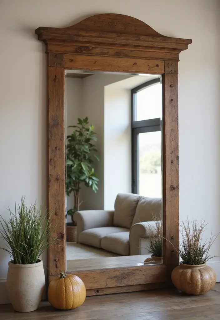 26 Earthy Bohemian Living Room Ideas for Natural Warmth 21 26 Earthy Bohemian Living Room Ideas for Natural Warmth - 21. Rustic Mirrors