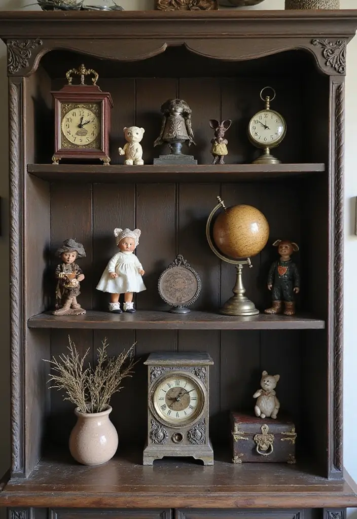 26 Gothic Bohemian Decor Inspirations for a Bold Home - 19. Whimsical Vintage Accents
