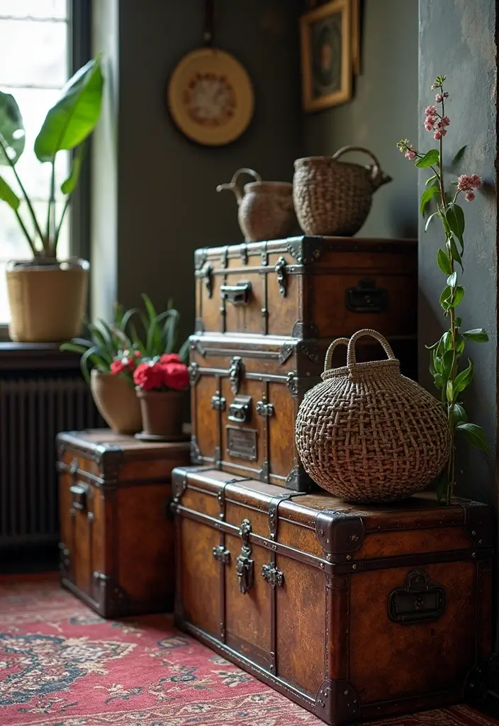 26 Gothic Bohemian Decor Inspirations for a Bold Home - 22. Unique Storage Solutions