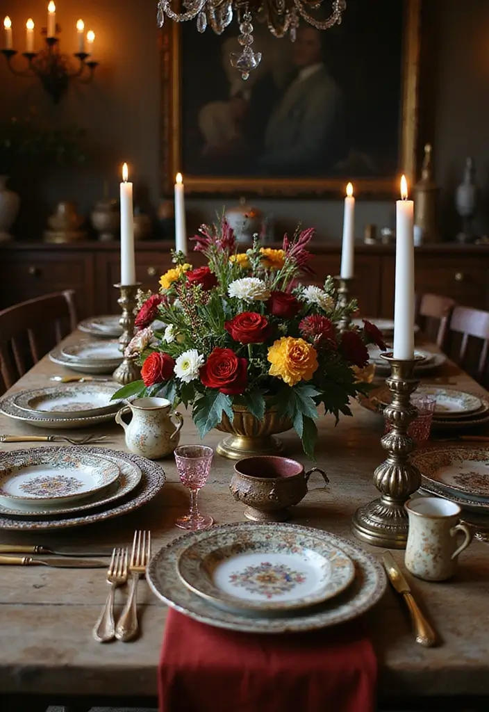 26 Gothic Bohemian Decor Inspirations for a Bold Home - 9. Eclectic Table Settings