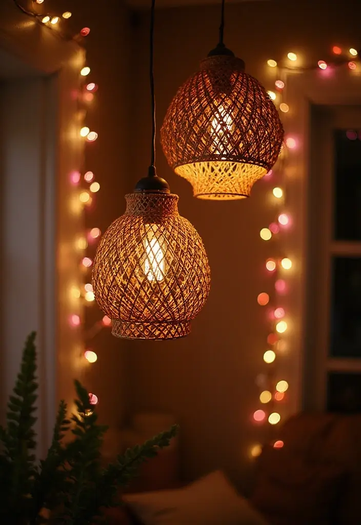 26 Toca Boca Bohemian House Ideas for Cozy Vibes 6 26 Toca Boca Bohemian House Ideas for Cozy Vibes - 6. Artistic Lighting Fixtures