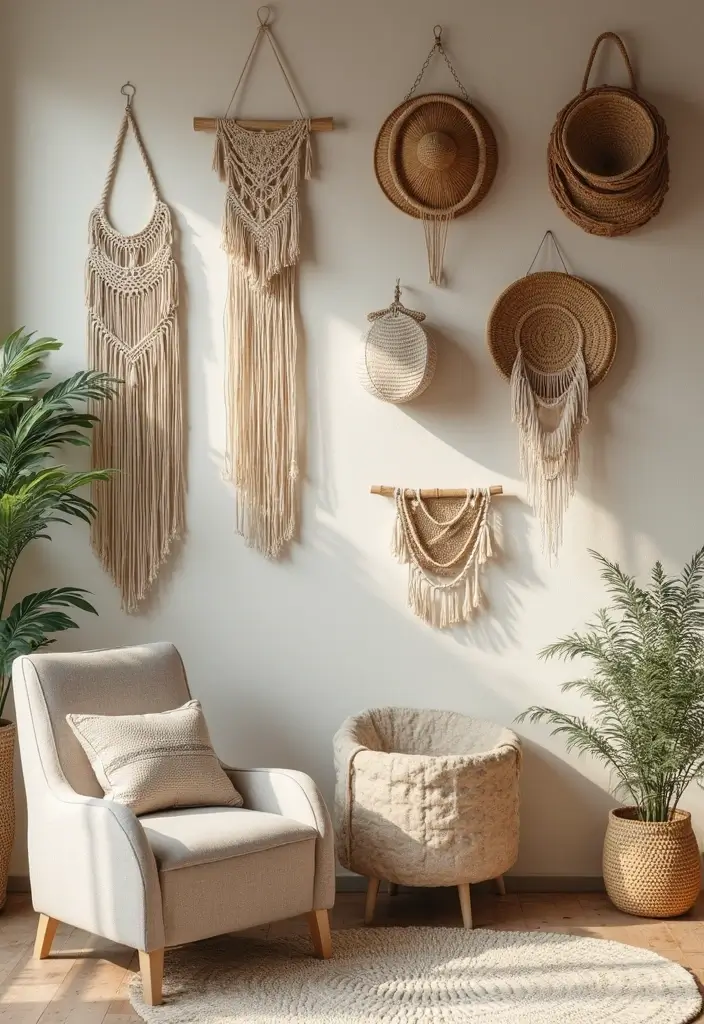 26 Toca Boca Bohemian House Ideas for Cozy Vibes 7 26 Toca Boca Bohemian House Ideas for Cozy Vibes - 7. Textured Wall Hangings