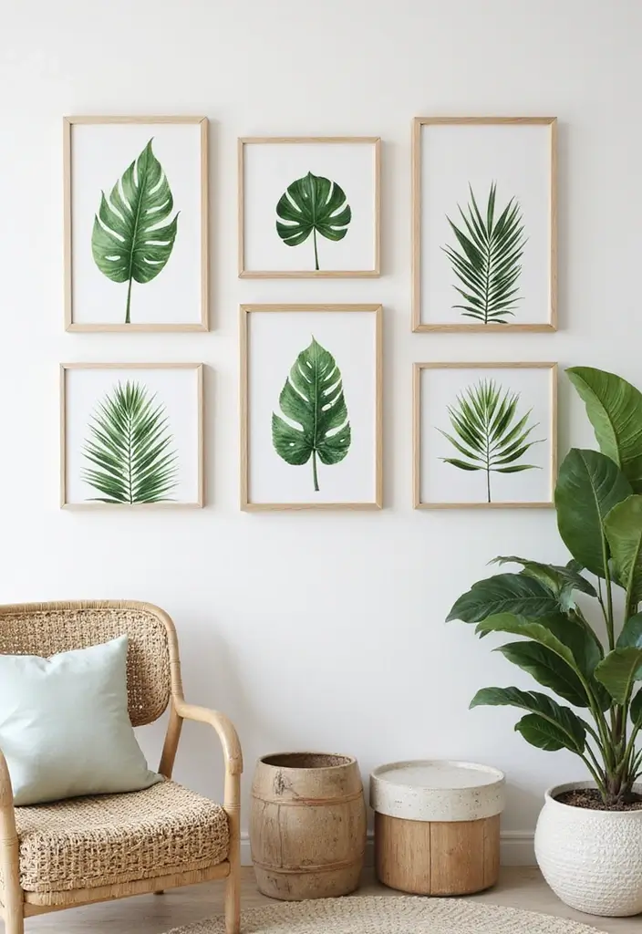 26 Tropical Bohemian Decor Ideas Full of Color 1 26 Tropical Bohemian Decor Ideas Full of Color - 1. Palm Leaf Wall Art