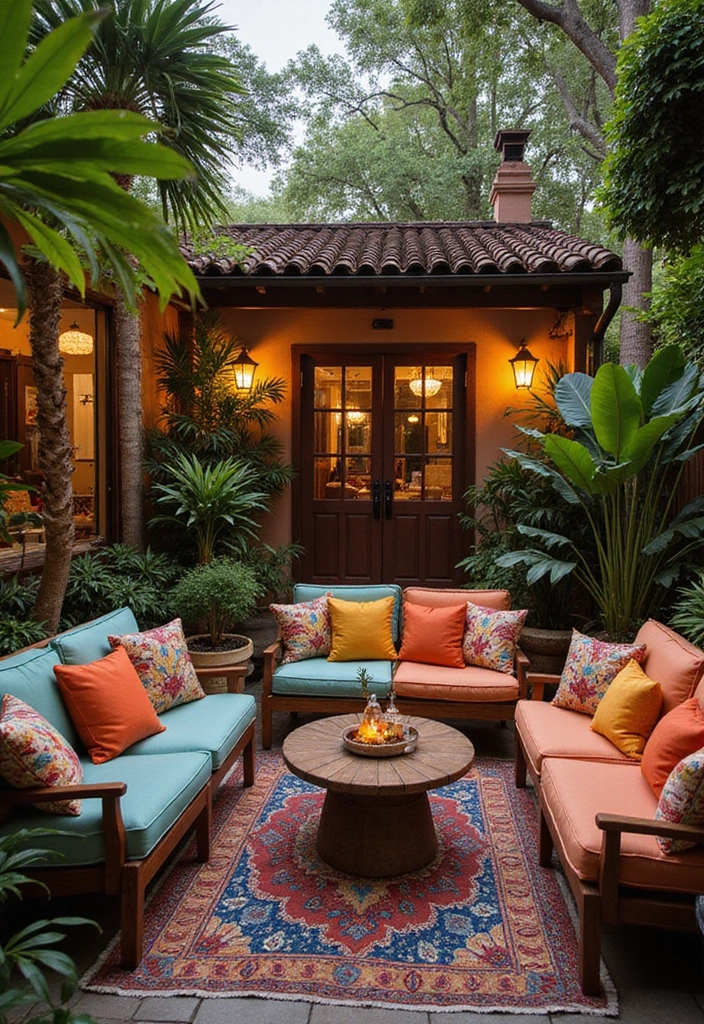 26 Tropical Bohemian Decor Ideas Full of Color 13 26 Tropical Bohemian Decor Ideas Full of Color - 13. Colorful Outdoor Spaces